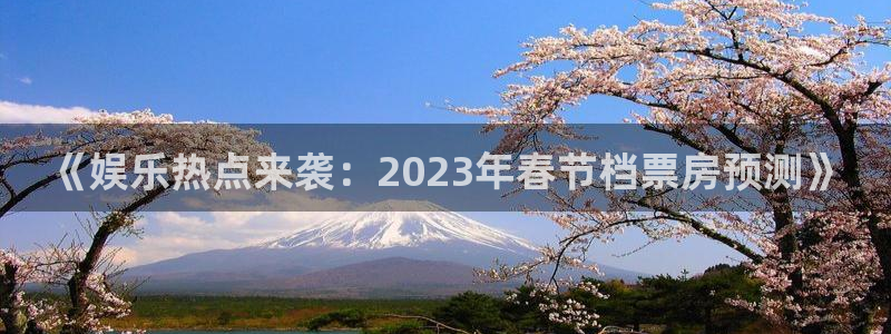 《娱乐热点来袭：2023年春节档票房预测》