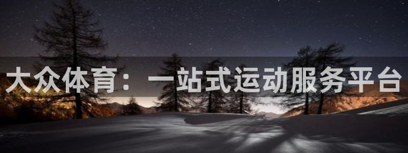 大众体育：一站式运动服务平台